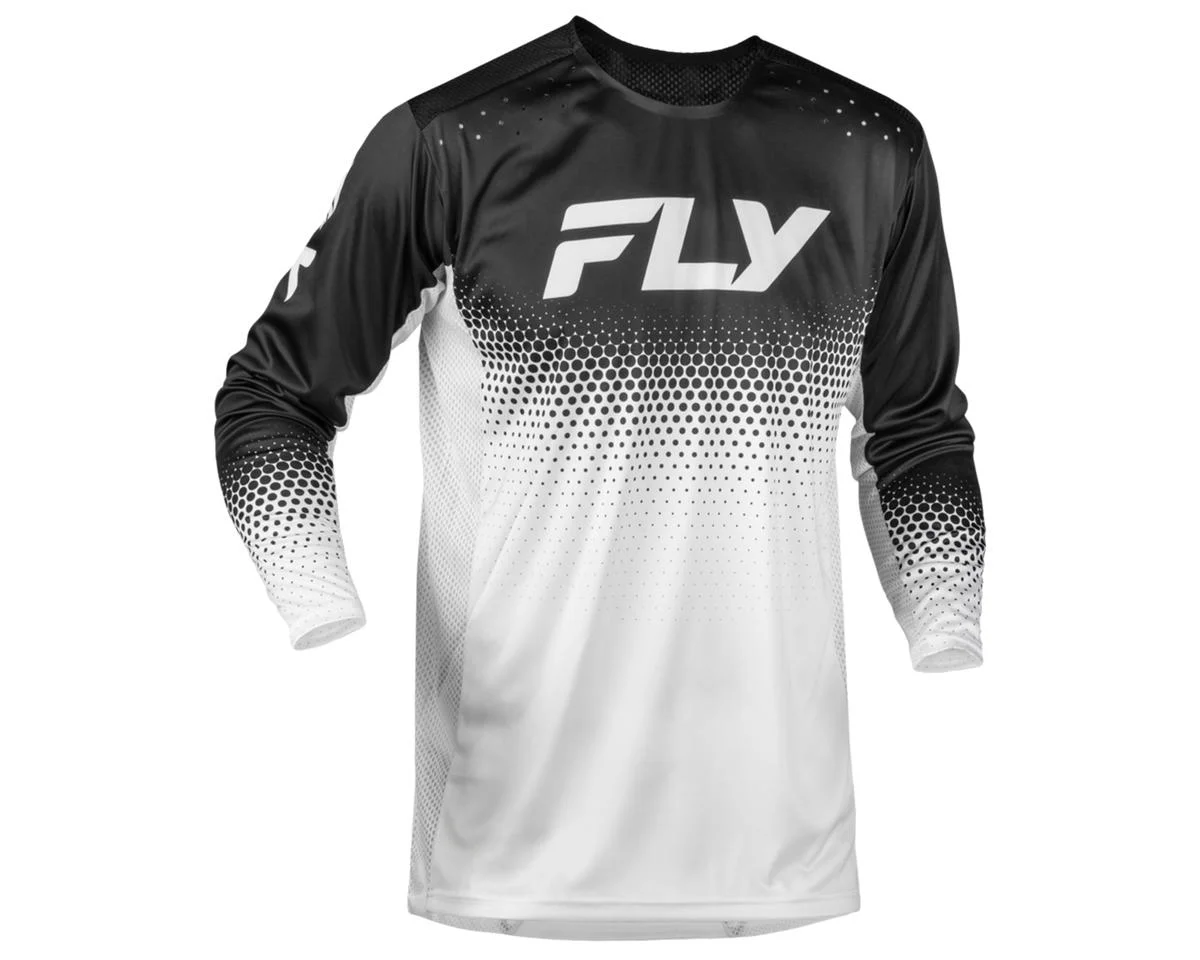 Fly Racing Youth Rayce Sonar Jersey (White/Black) (Youth XL)